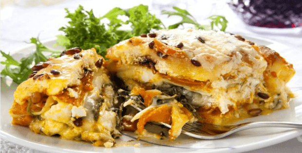 Vegetarian Butternut Squash Spinach Lasagna